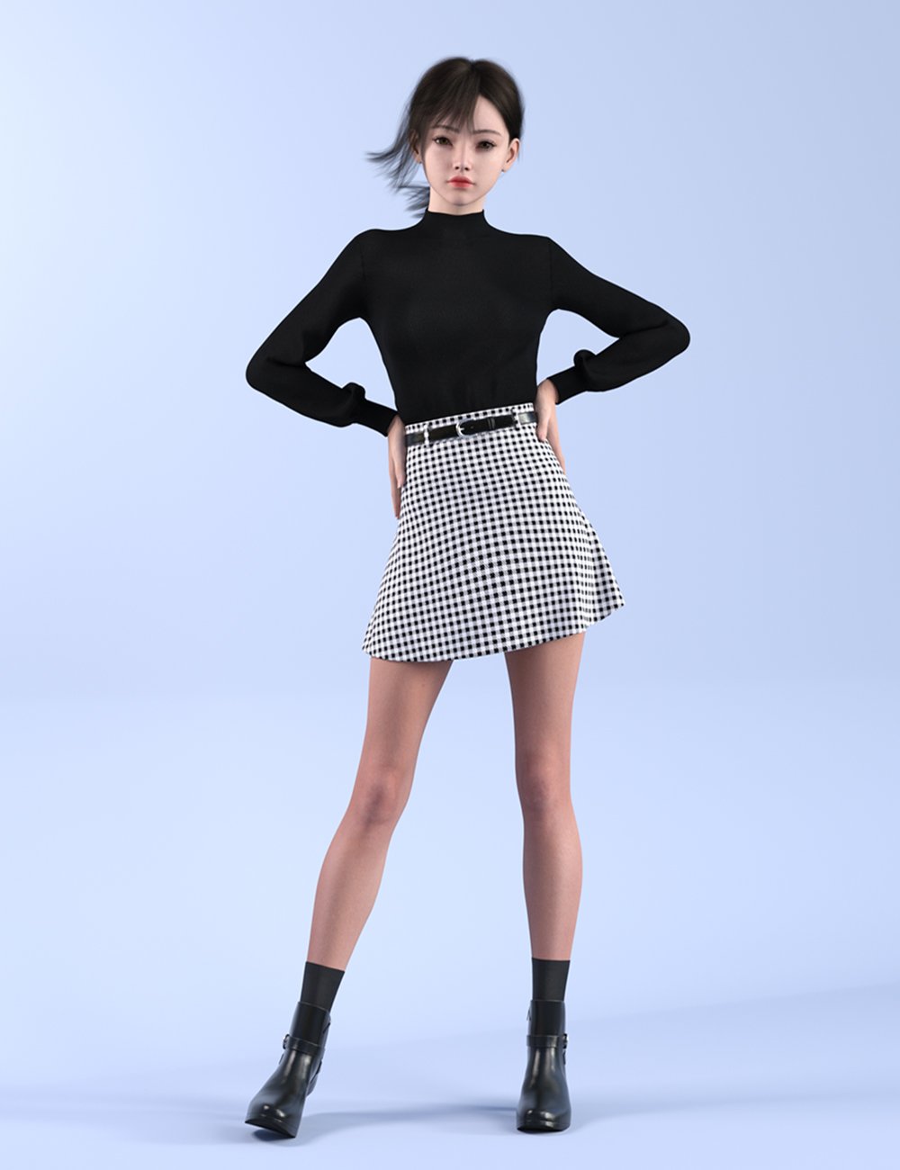 dForce HnC25 Belted Skirt Outfits for Genesis 9