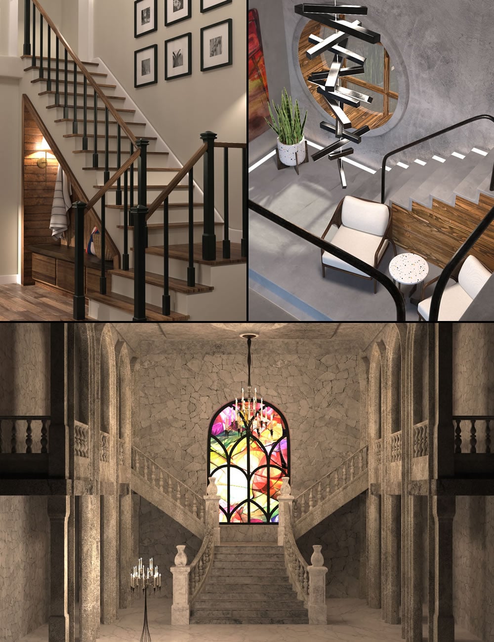 Hallway Nooks Bundle by: SilvaAnt3d, 3D Models by Daz 3D