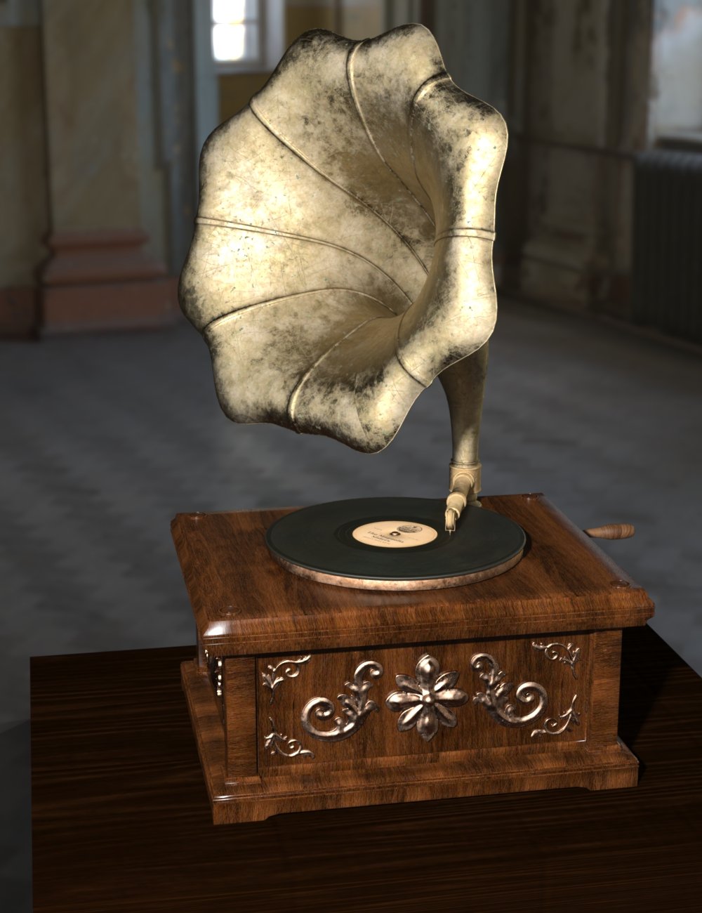 Classic Gramophone by: Fantasyart3D, 3D Models by Daz 3D