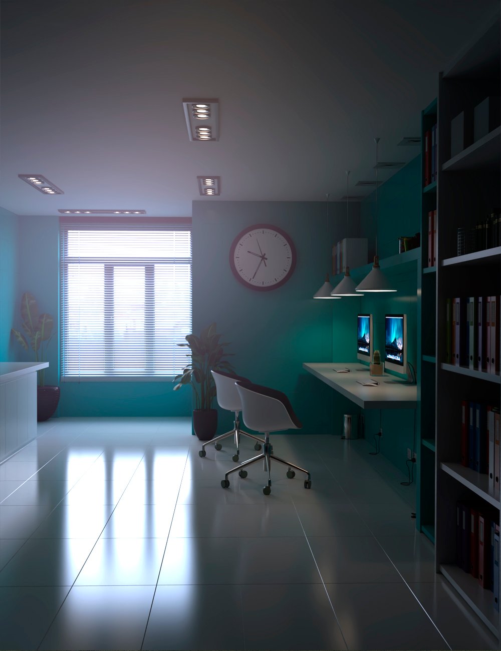 Small Work Office by: Human, 3D Models by Daz 3D