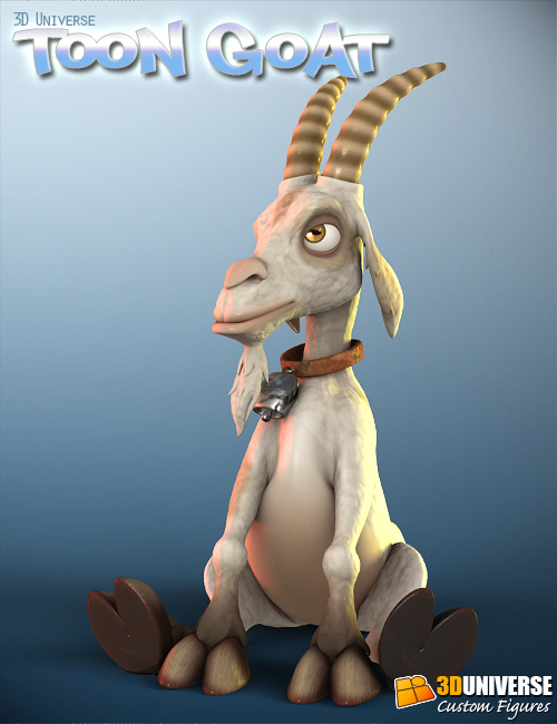 3D Universe Toon Goat by: 3D Universe, 3D Models by Daz 3D