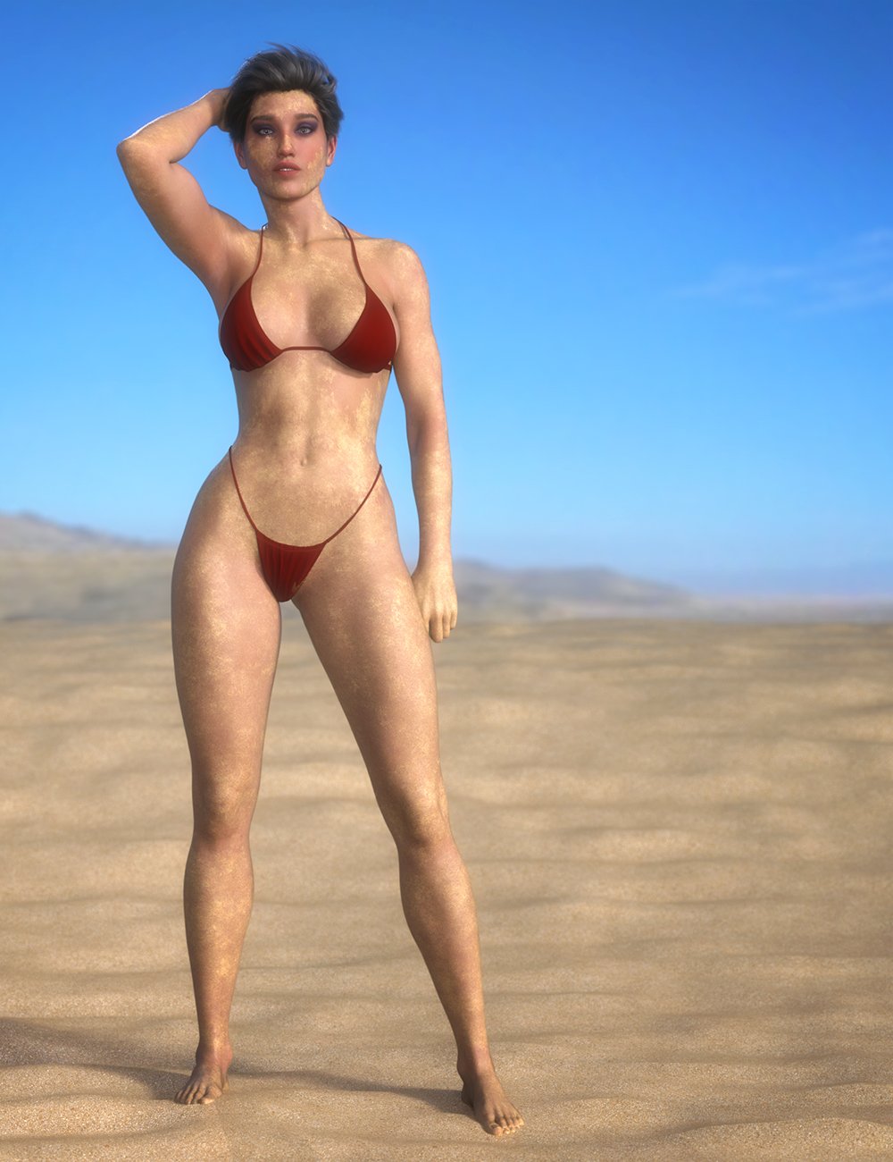 MD Play with the Sand for Genesis 9 by: MikeD, 3D Models by Daz 3D