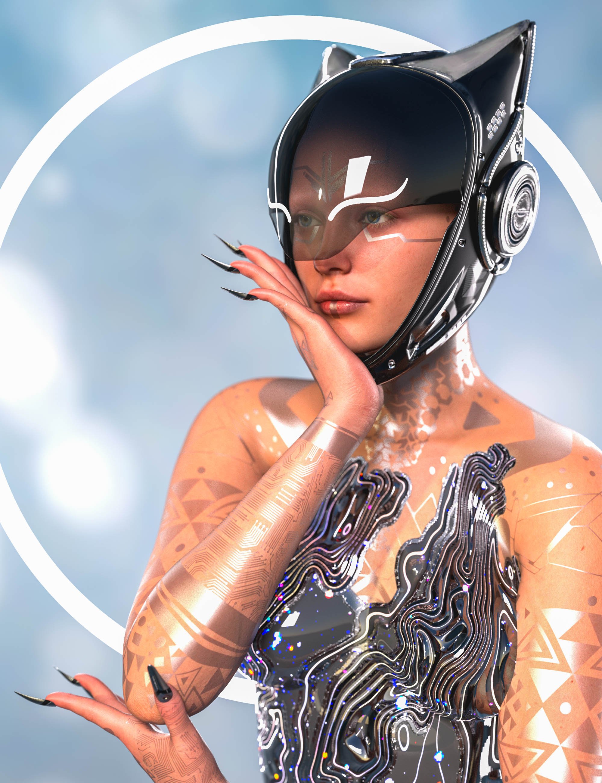 SI4 Miiau Gear for Genesis 9, 8, and 8.1 by: Demian, 3D Models by Daz 3D