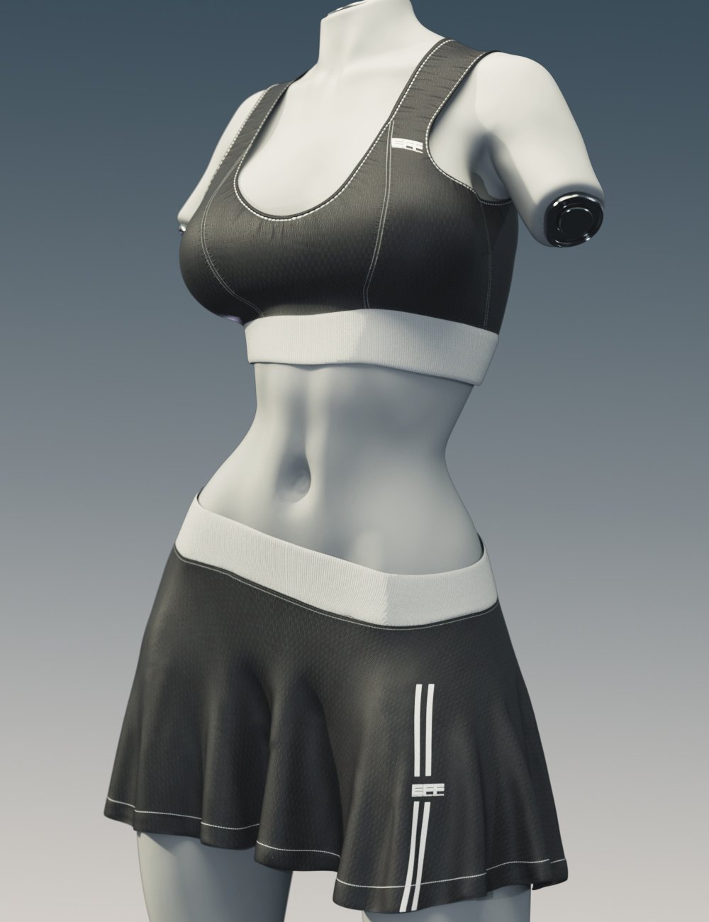 ZK dForce Dancer Outfit for Genesis 9 and 8 Female