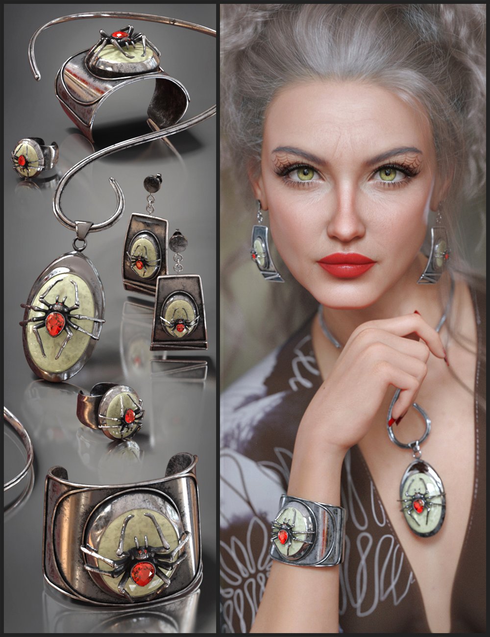 Addy VRV Talia Weaver and Jewelry Addon for Genesis 9