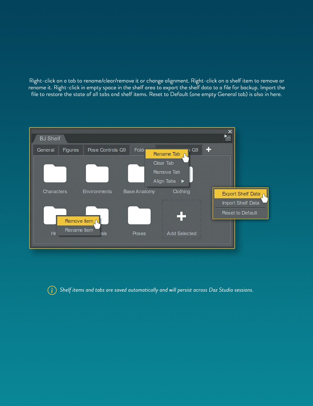 BJ Shelf Plugin | Daz 3D