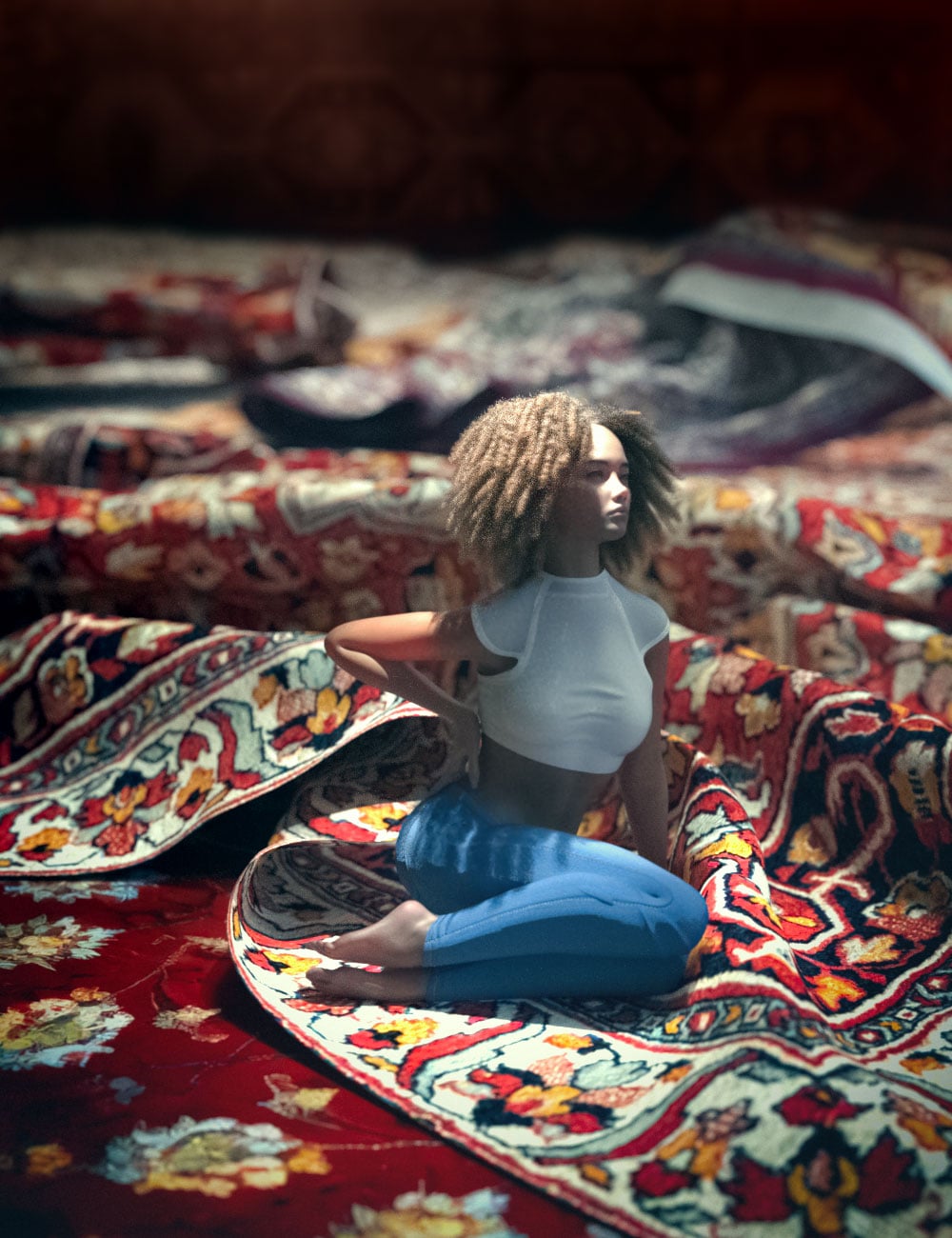 GNBD Persian Rugs Morphing Props, Shaders and Brushes by: Giko, 3D Models by Daz 3D