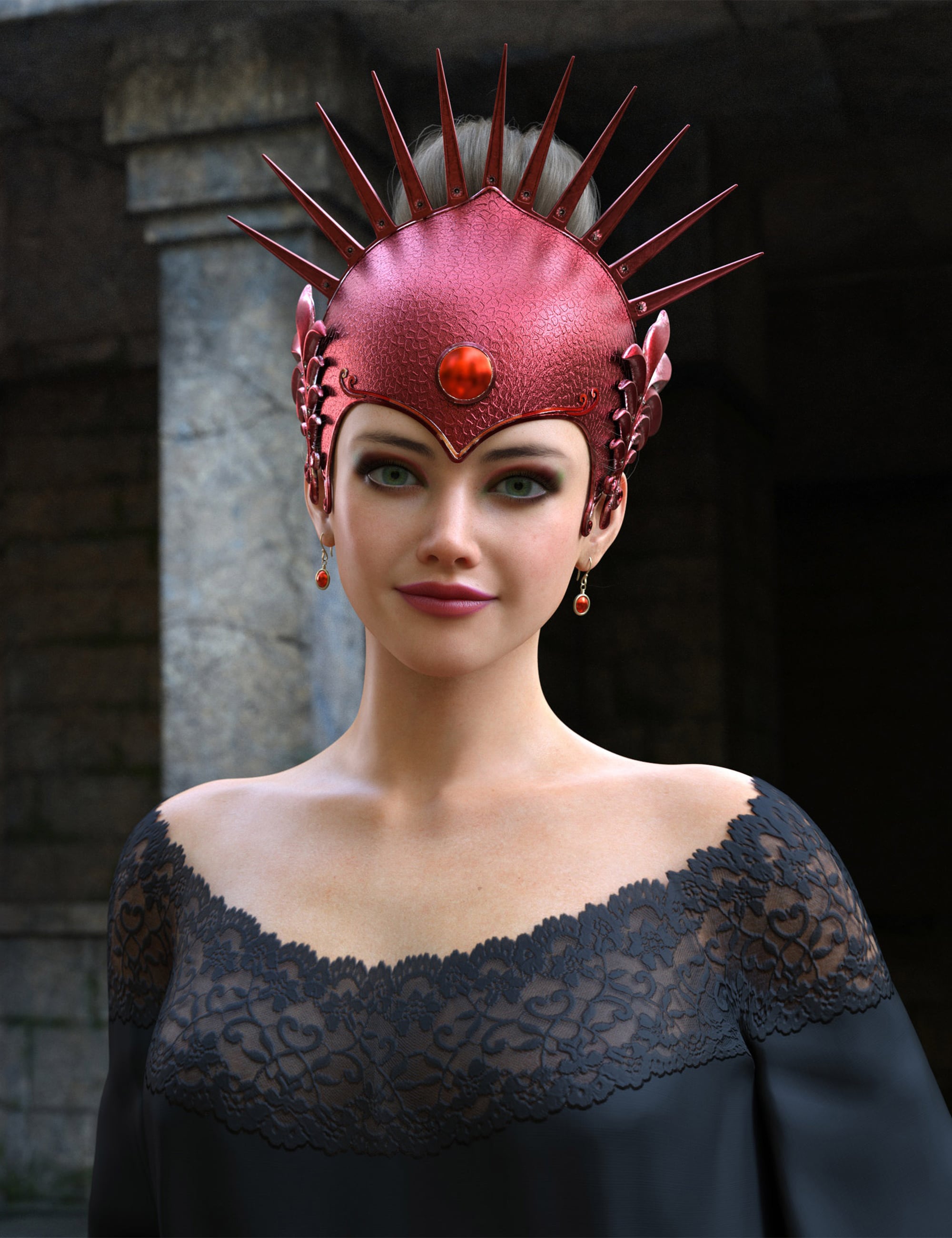 Solara Crown for Genesis 9 by: Nelmi, 3D Models by Daz 3D