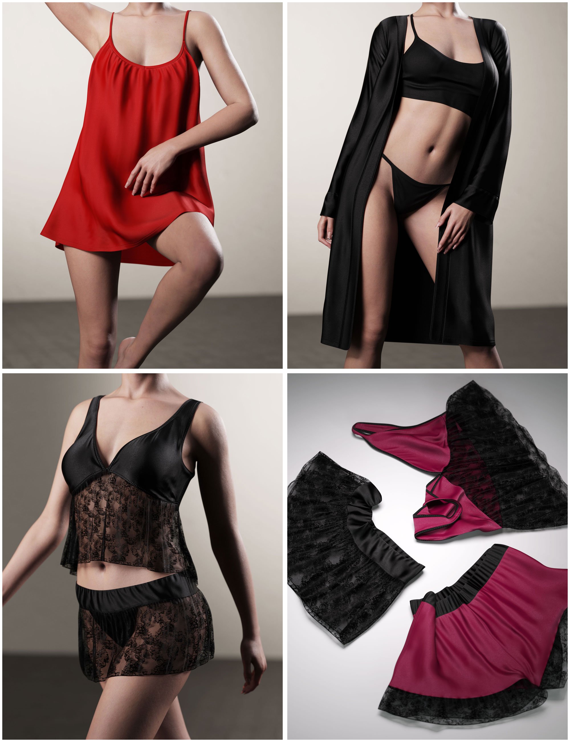 dForce 9-in-10 Sleepwear Wardrobe for Genesis 9