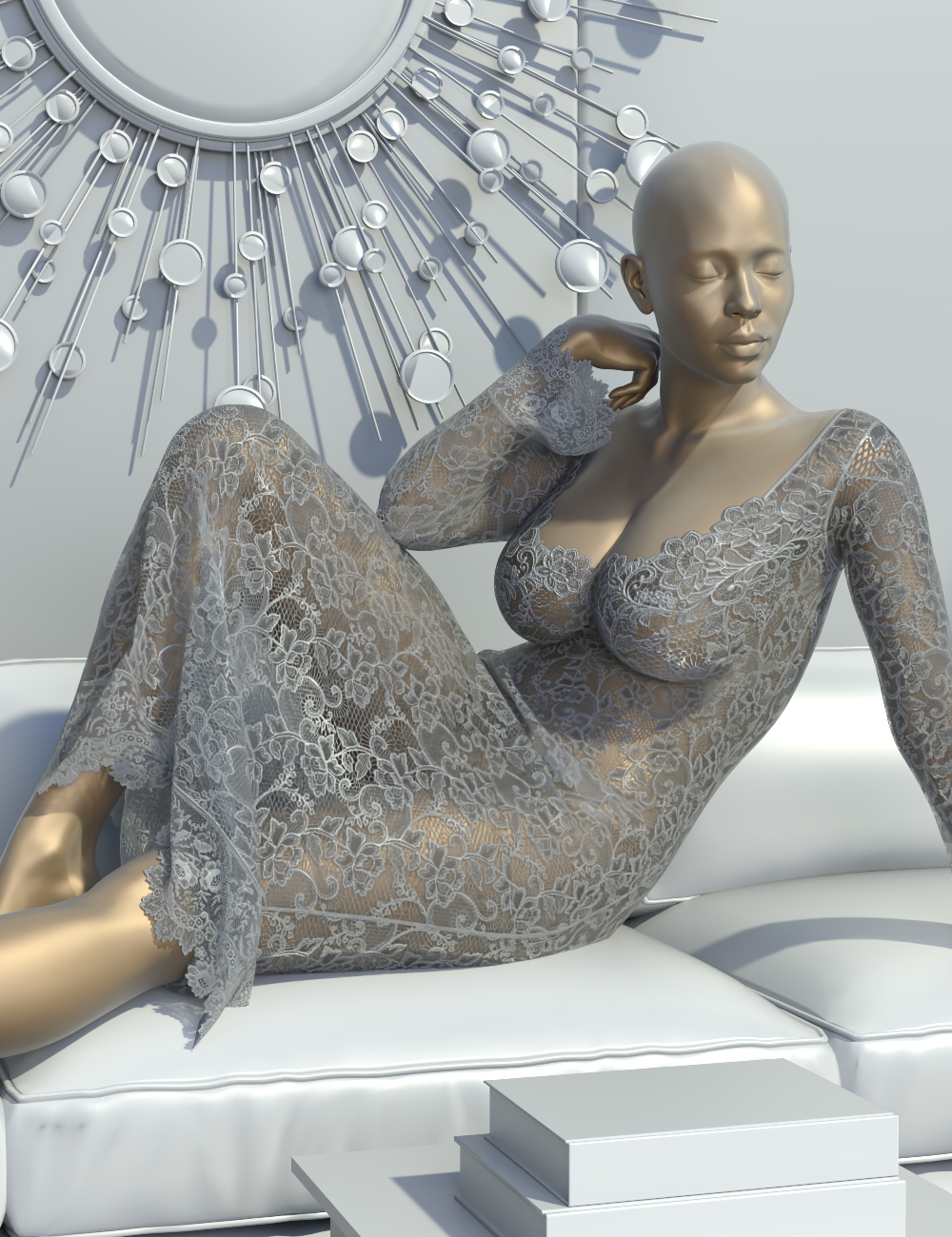 dForce STS Dress for Genesis 9 by: chungdan, 3D Models by Daz 3D