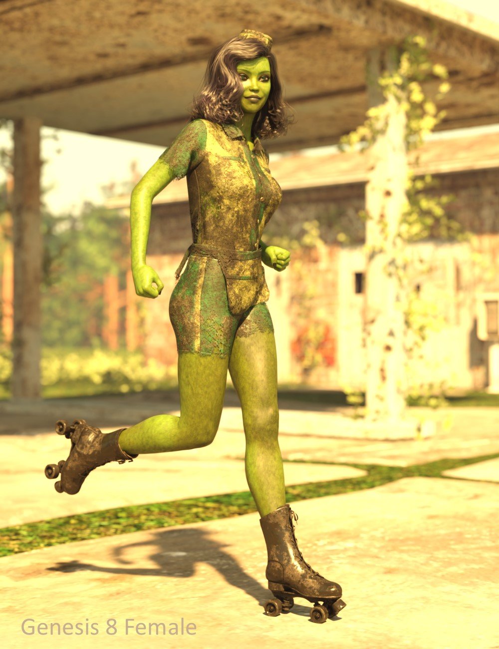 dForce Retro Carhop Outfit for Genesis 9 and Genesis 8 Female