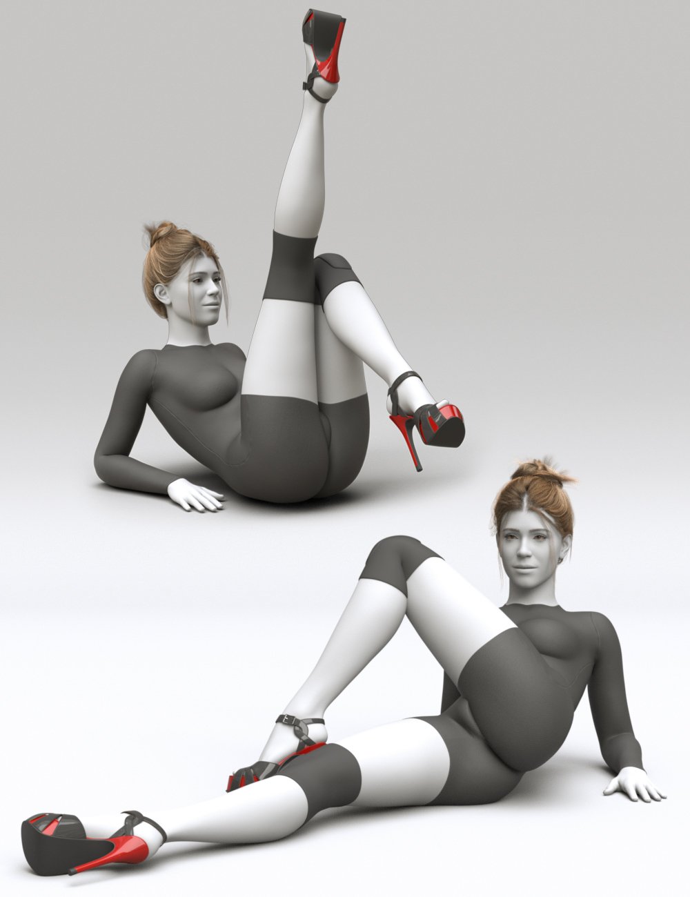 Heel Dance On Floor for Genesis 9 and 8 Female