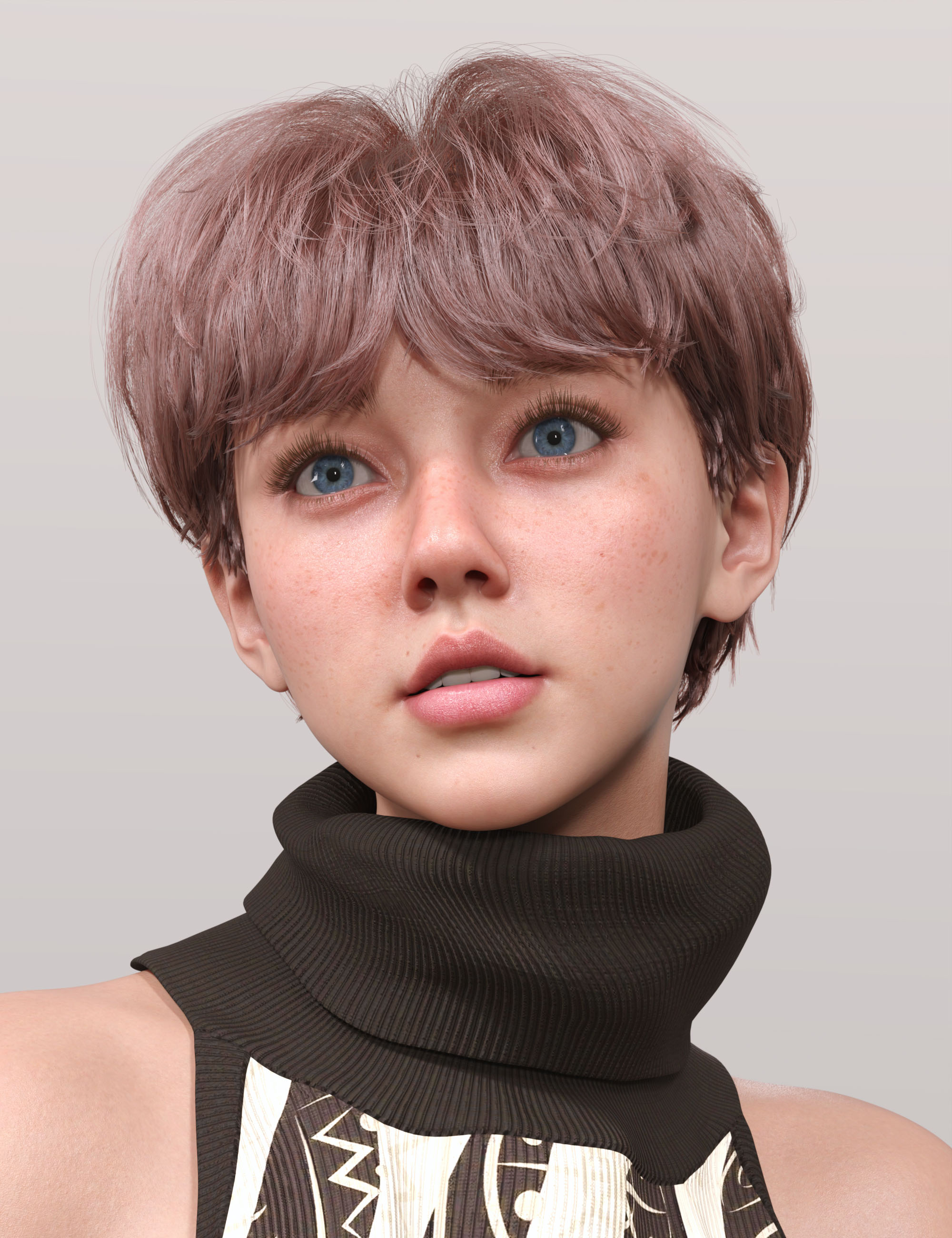 dForce AK Sparkish Hair for Genesis 9 by: Art Ken, 3D Models by Daz 3D