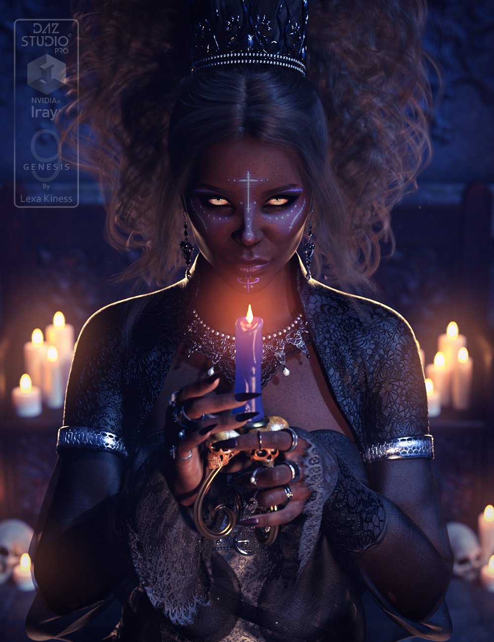 Samidah Vevenor HD for Genesis 9 by: Lexa Kiness, 3D Models by Daz 3D