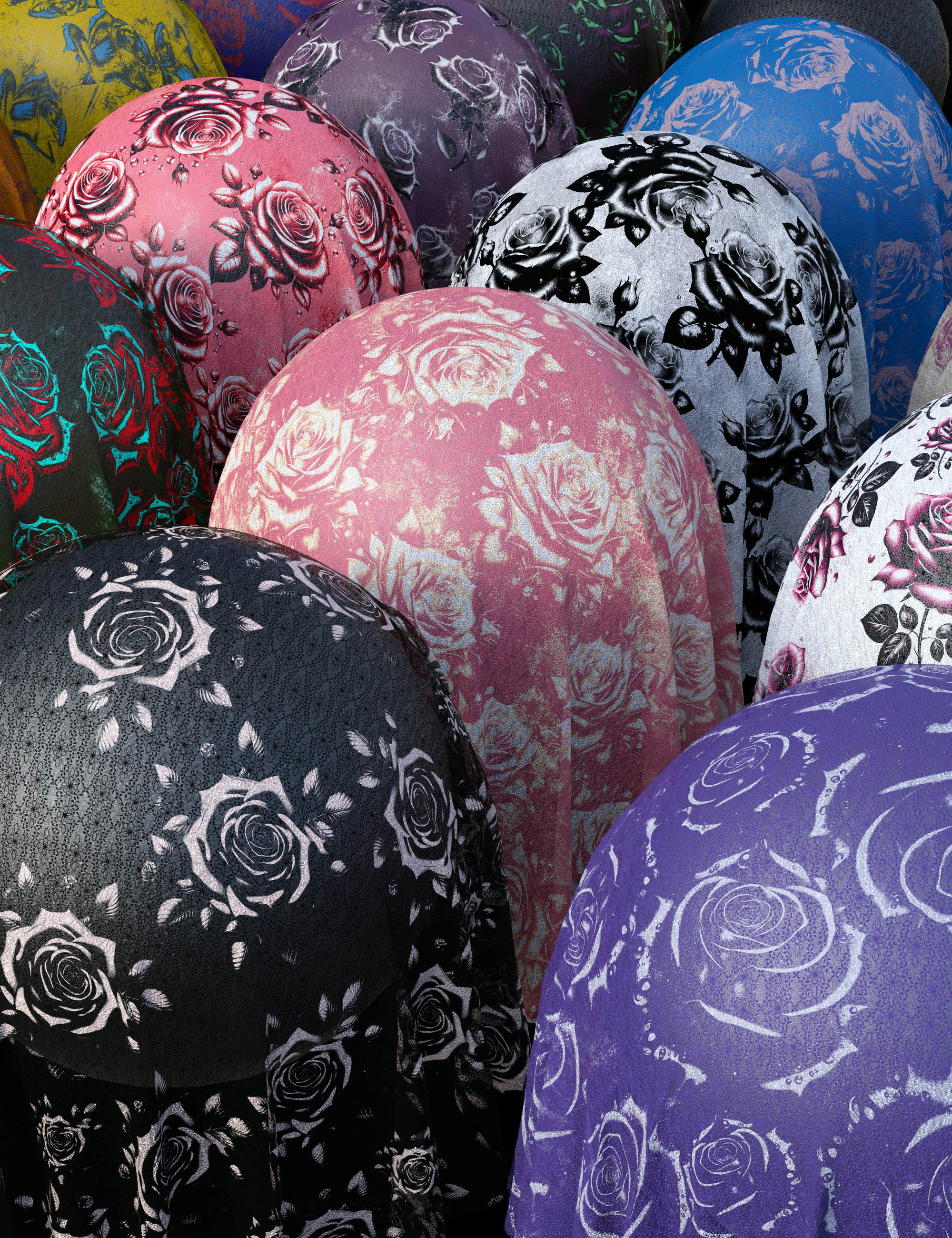 Gothic Roses Fabric Iray Shaders - MR by: Nelmi, 3D Models by Daz 3D