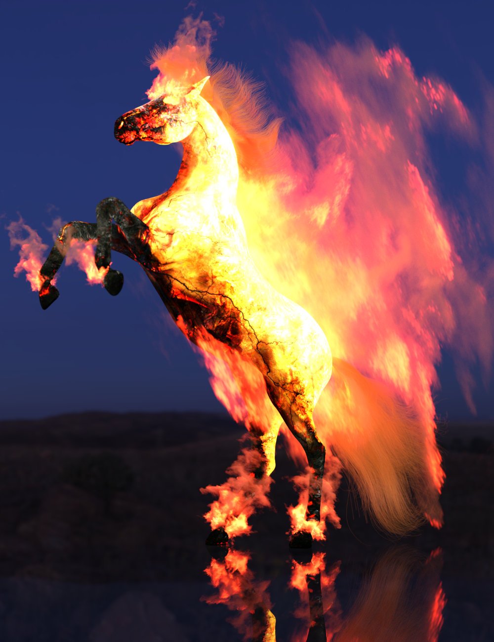 DA Flame Horse for Daz Horse 3 by: Design Anvil, 3D Models by Daz 3D