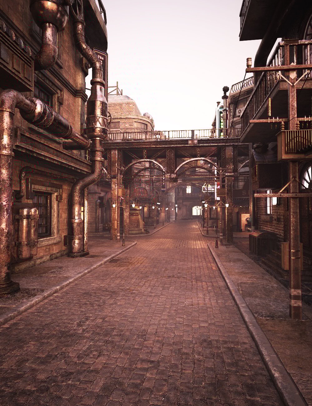 XI Dieselpunk Street by: Xivon, 3D Models by Daz 3D