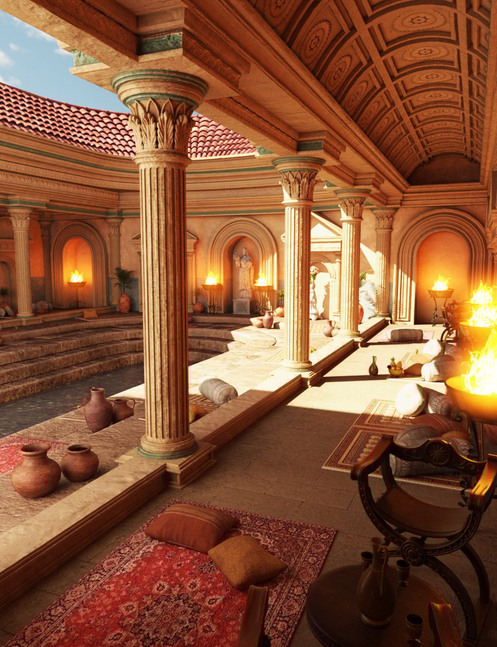 XI Roman Thermae by: Xivon, 3D Models by Daz 3D