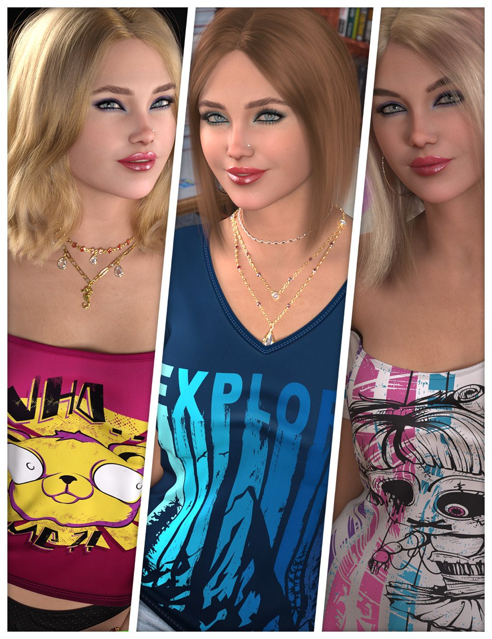 Fashionable Textures for dForce SU T-Shirt Dress