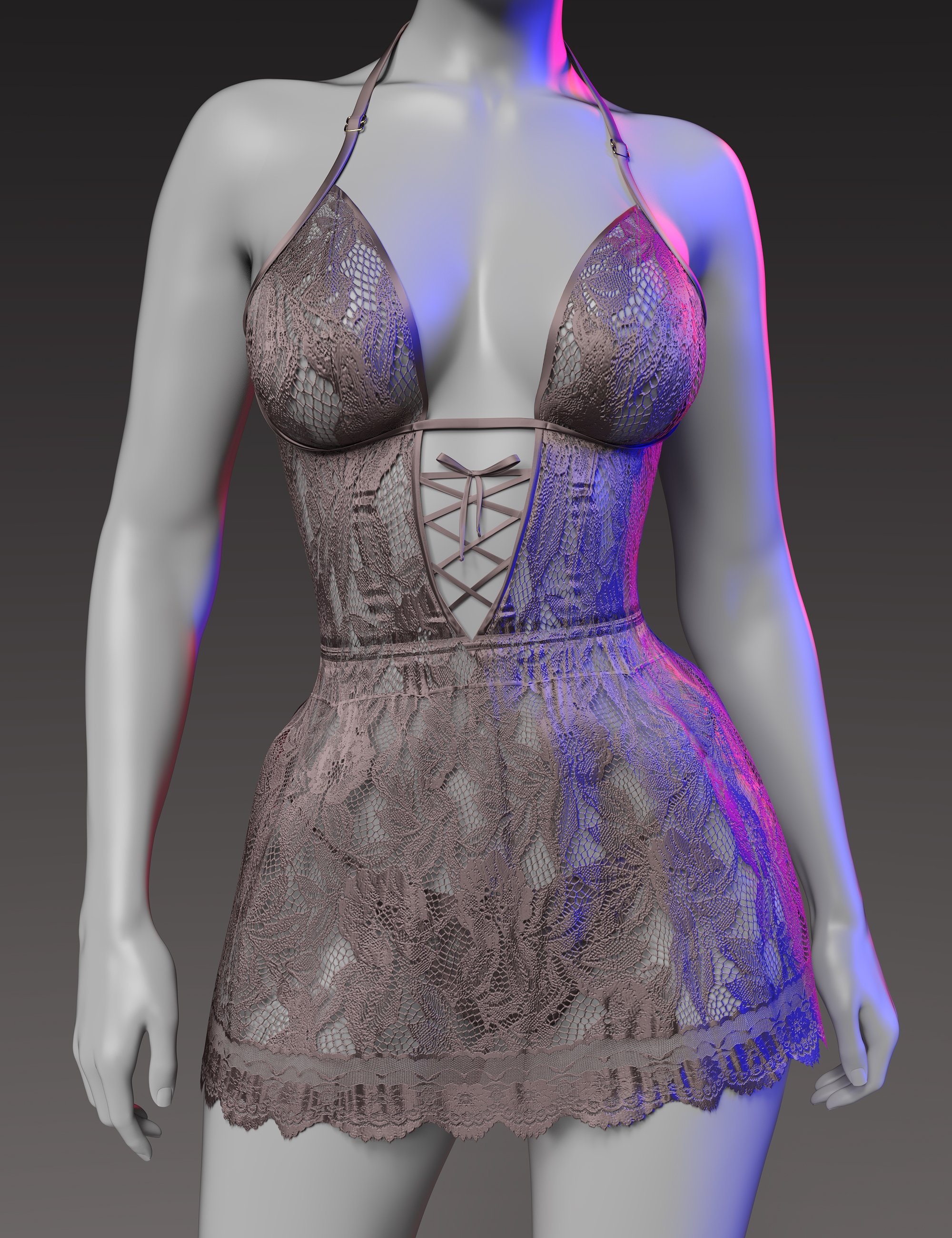 InStyle - dForce X-Fashion V Neck Babydoll Texture Add-On