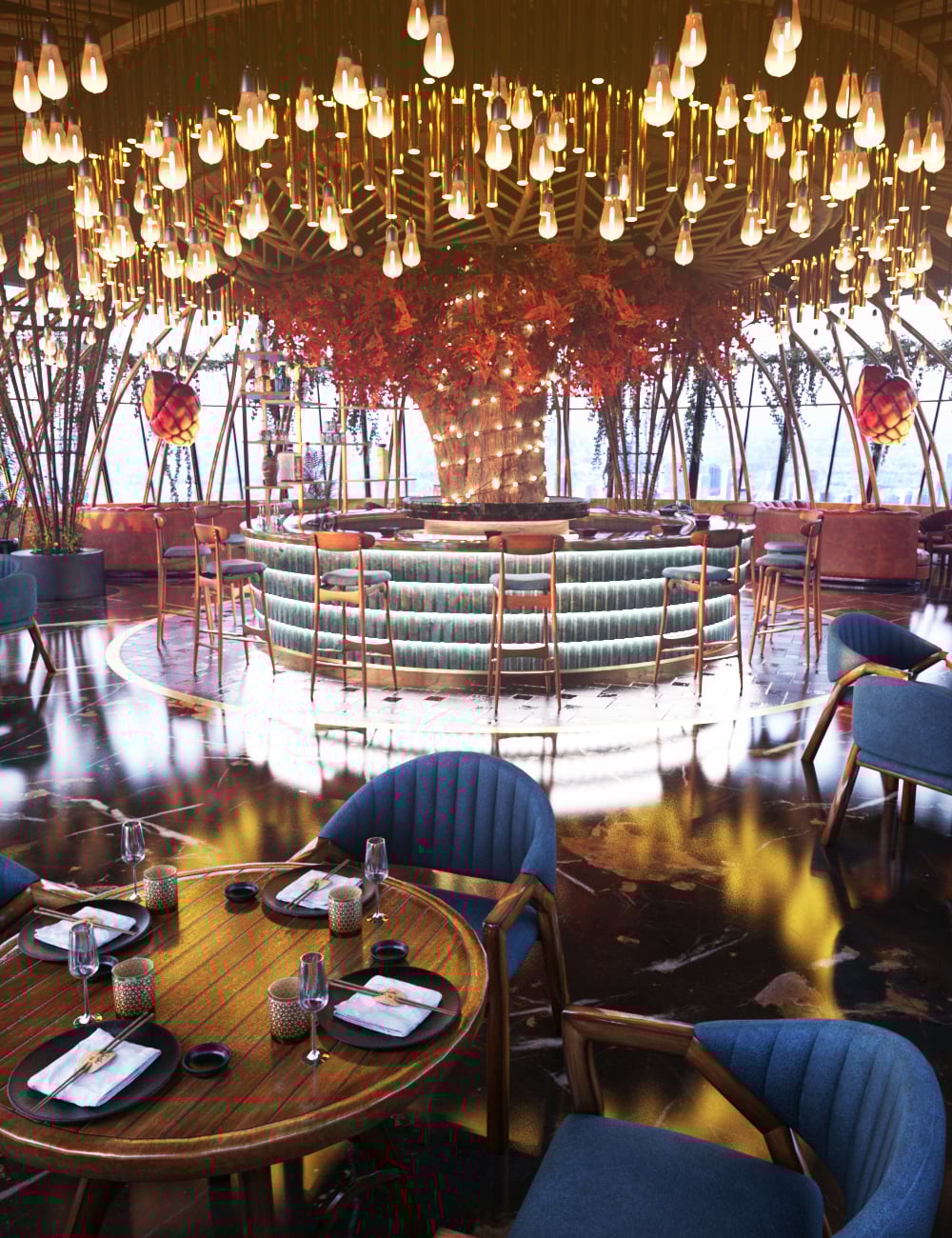 XI Sushi Restaurant by: Xivon, 3D Models by Daz 3D