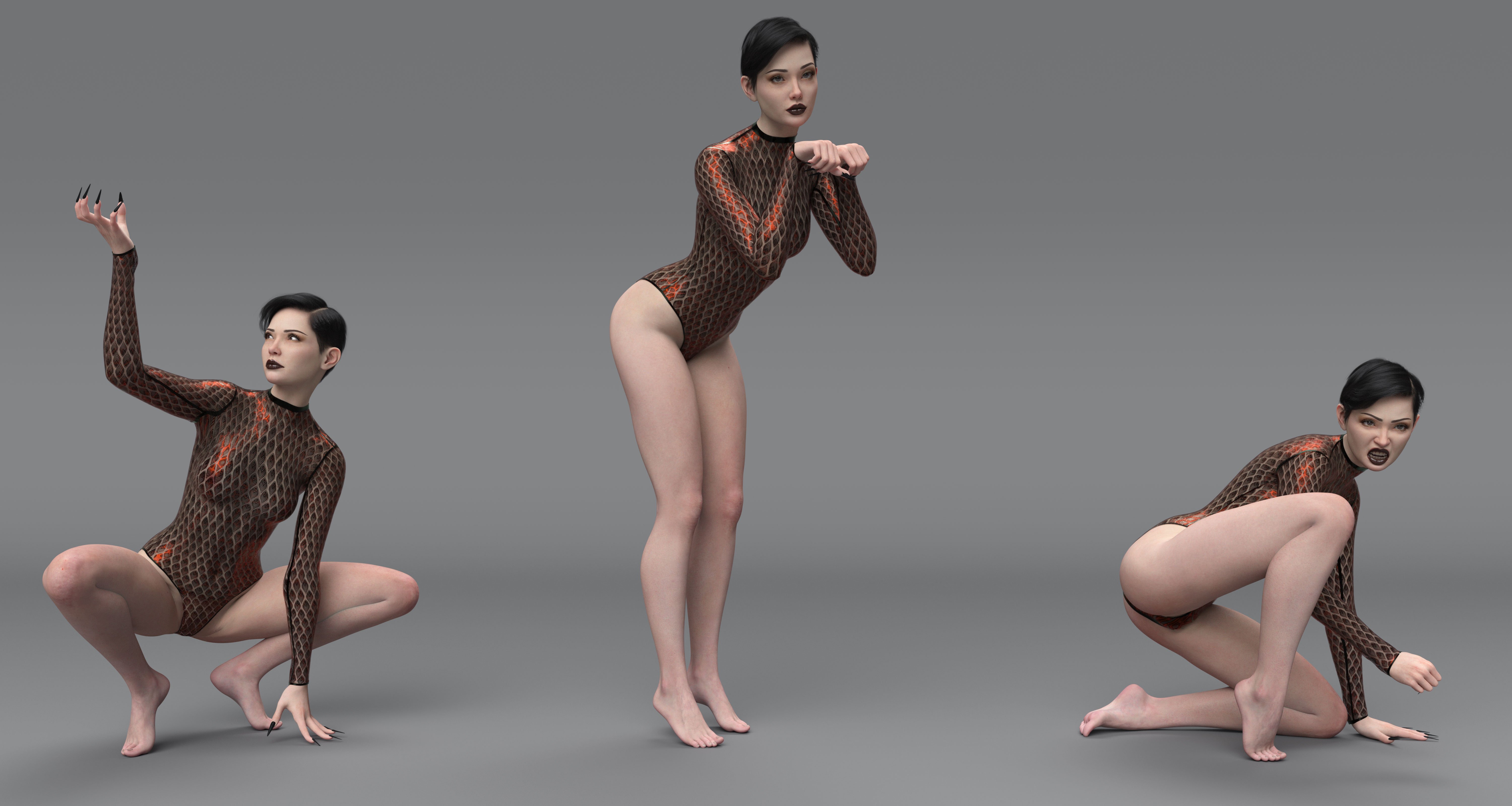 Beast Within Poses For Genesis 9 and 8 Female