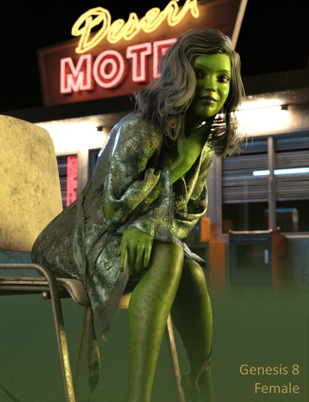 dForce Sunrise Robe for Genesis 9 and 8 Female