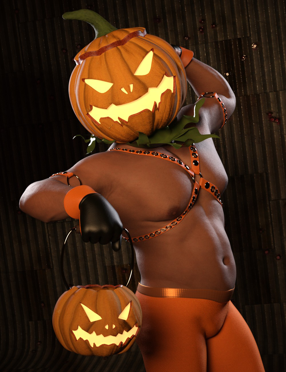 DZ Pumpkin HeadZ for Genesis 9 by: DZheng, 3D Models by Daz 3D