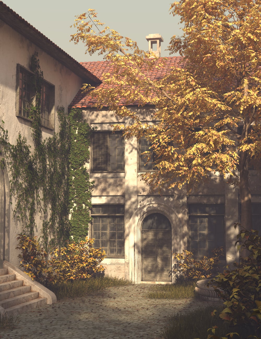 KuJ Courtyard by: Kujira, 3D Models by Daz 3D