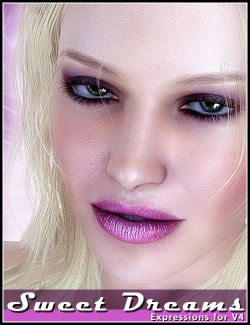 Sweet Dreams Expressions for V4 by: 3DCelebrity, 3D Models by Daz 3D
