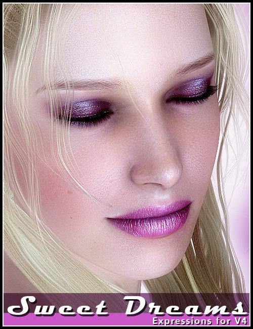 Sweet Dreams Expressions for V4 by: 3DCelebrity, 3D Models by Daz 3D