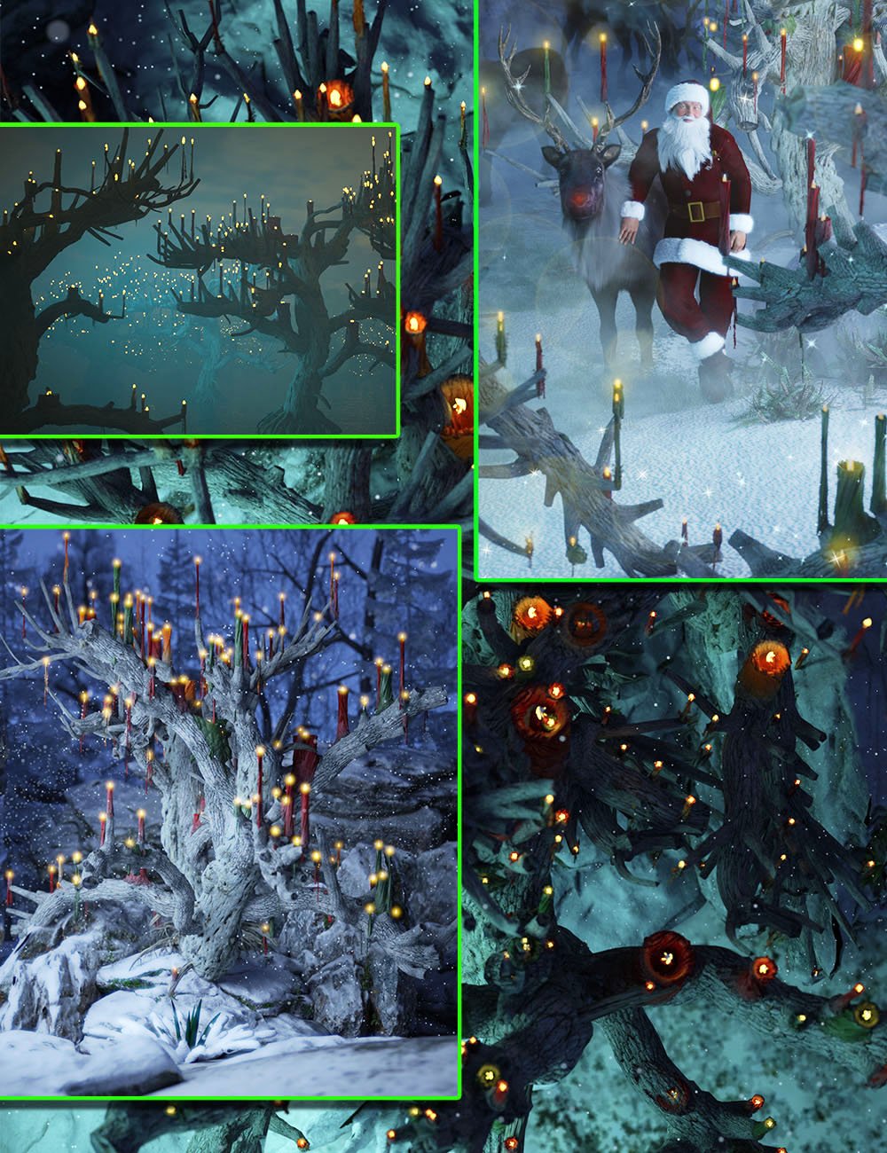 LR Illuminated Candle Trees by: MartinJFrost, 3D Models by Daz 3D