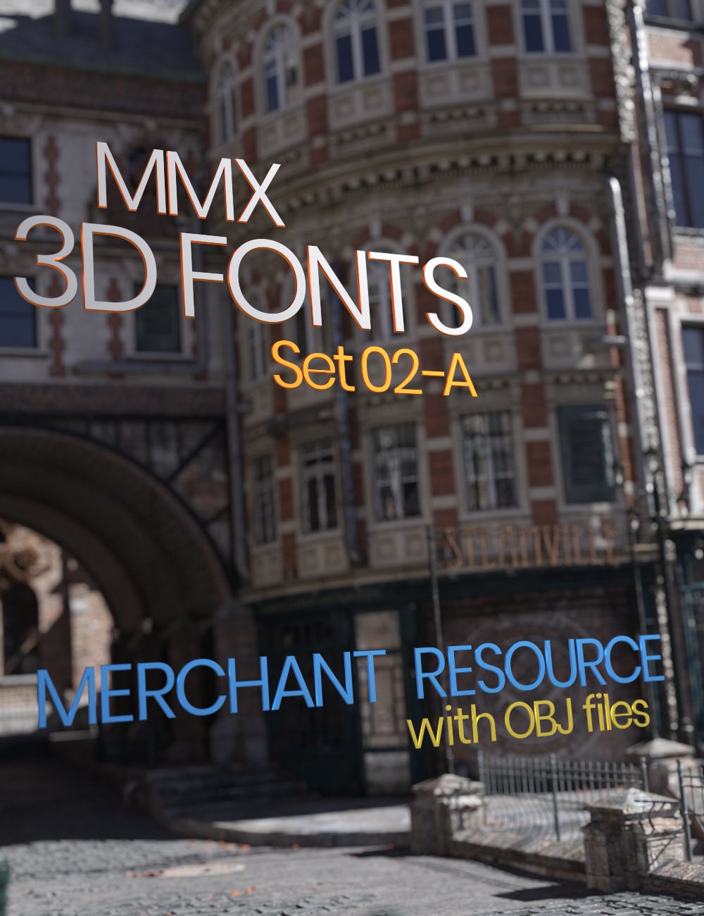 MMX 3D Fonts 02-A Merchant Resource by: Mattymanx, 3D Models by Daz 3D