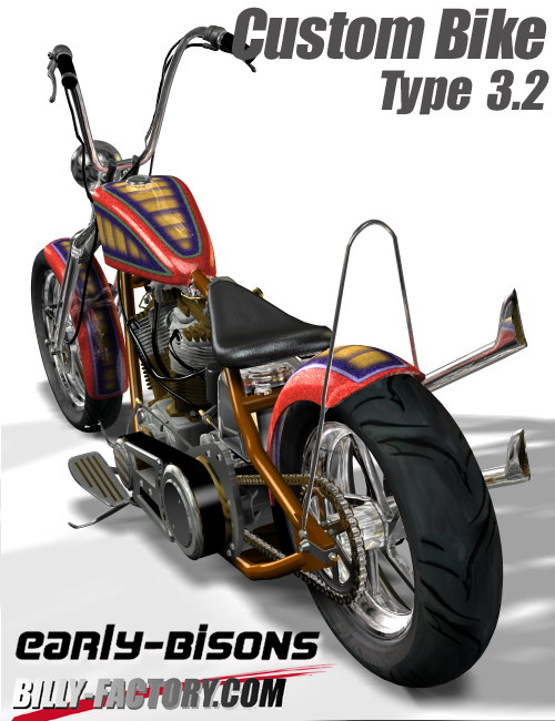 Custom Bike Type 3.2 by: BILLY-T, 3D Models by Daz 3D