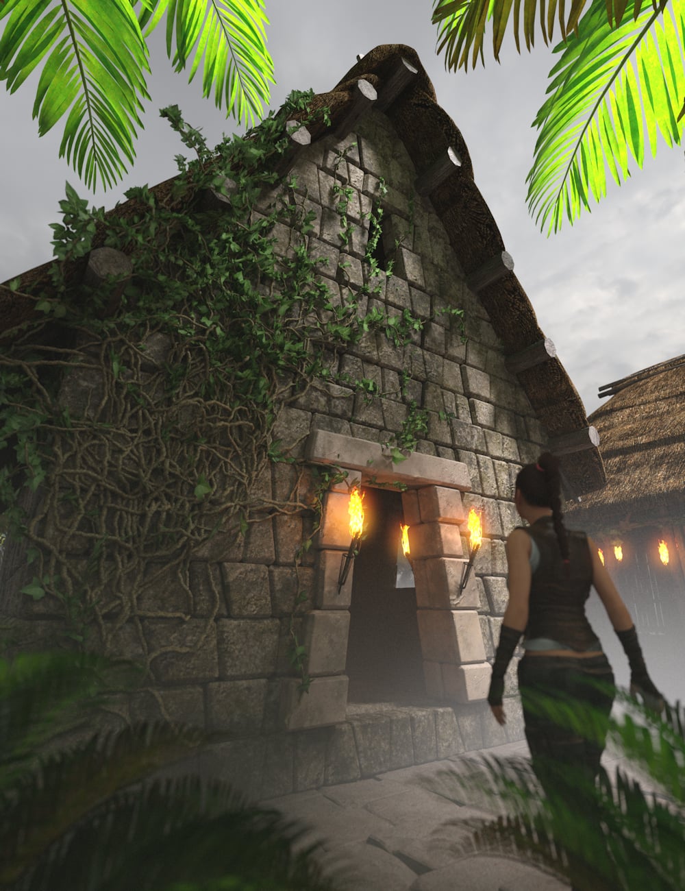 Mesoamerican Houses 2 by: Enterables, 3D Models by Daz 3D