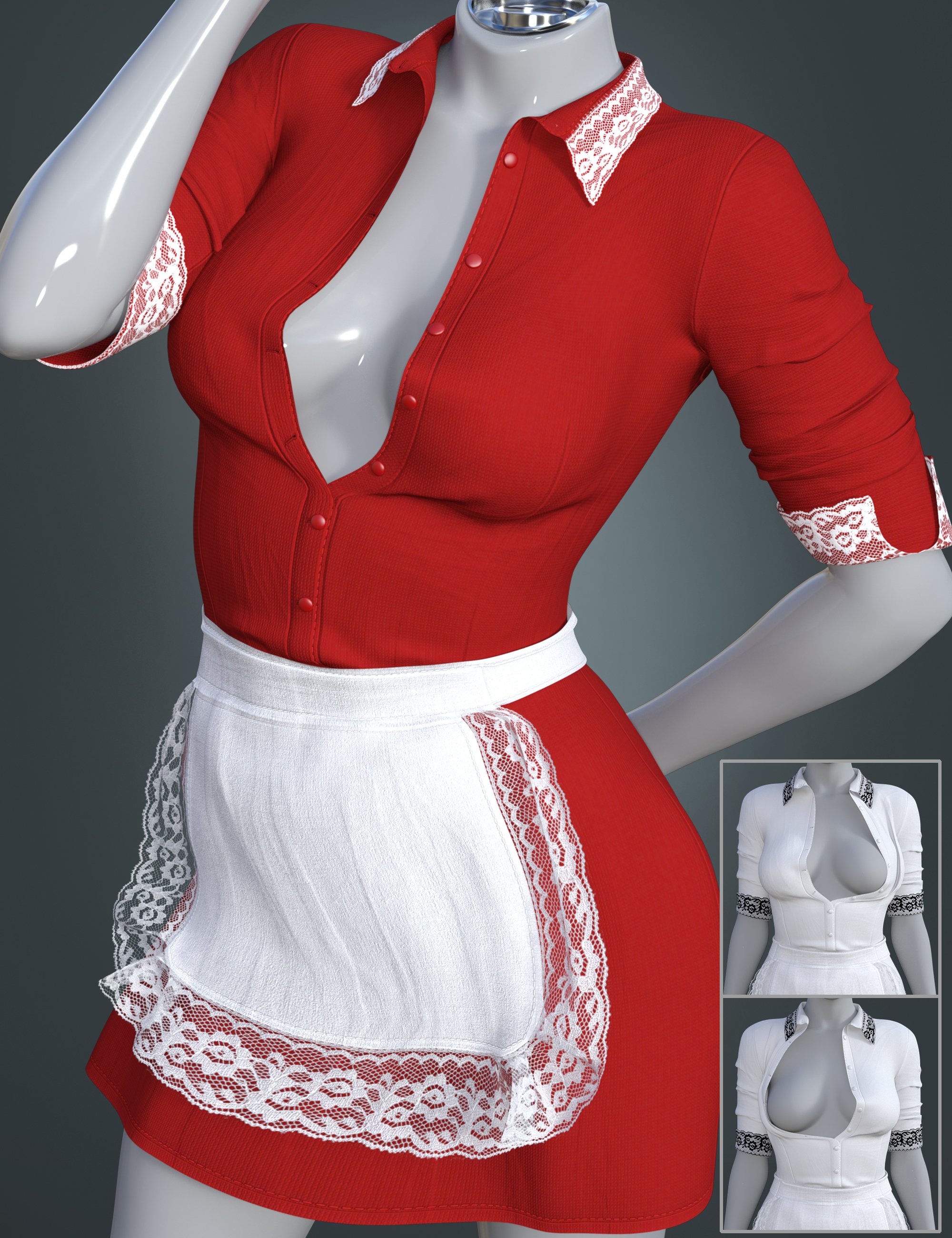 dForce BRZ Maid Costume for Genesis 9