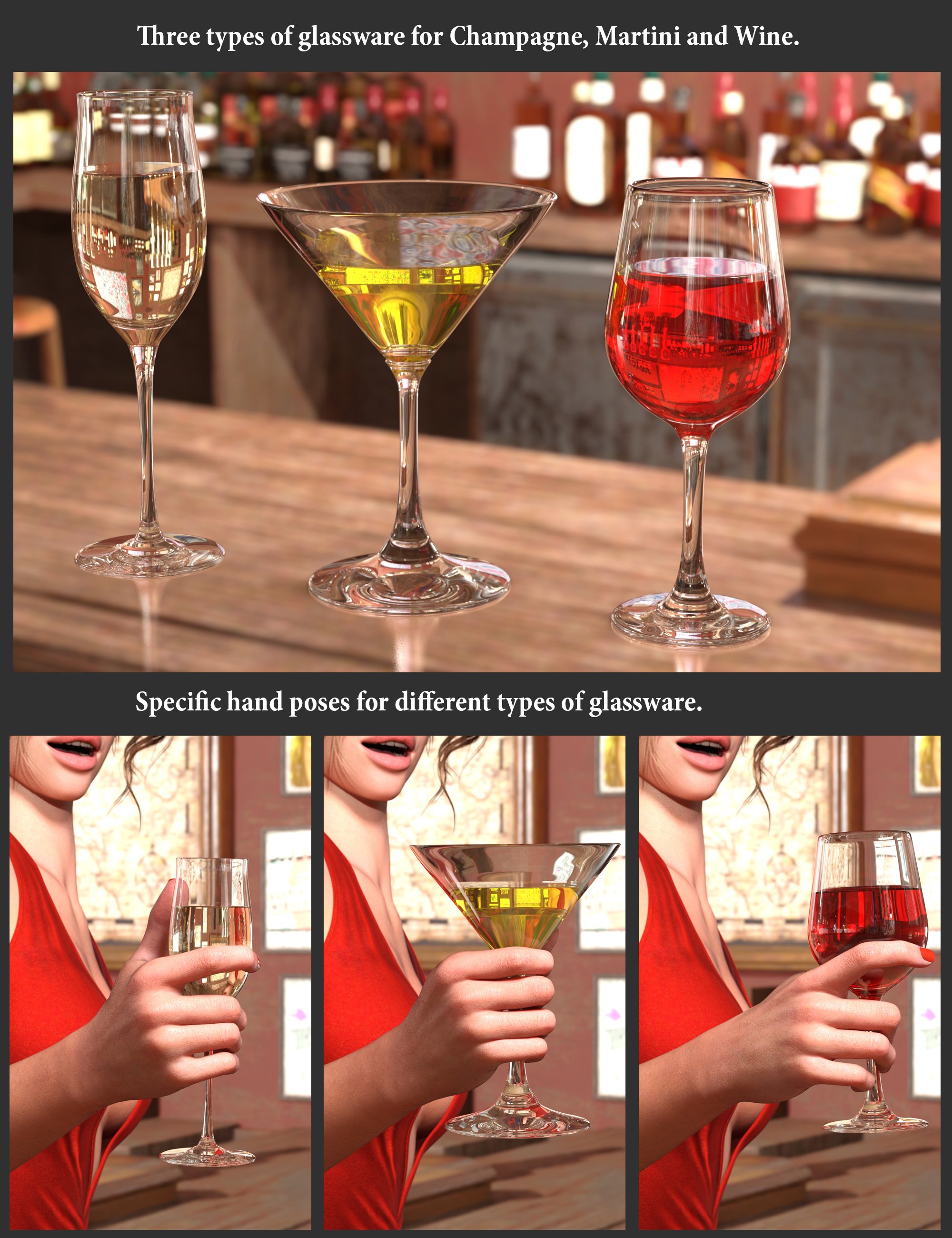 EF Nightclub Glamour Drinks and Poses for Genesis 9