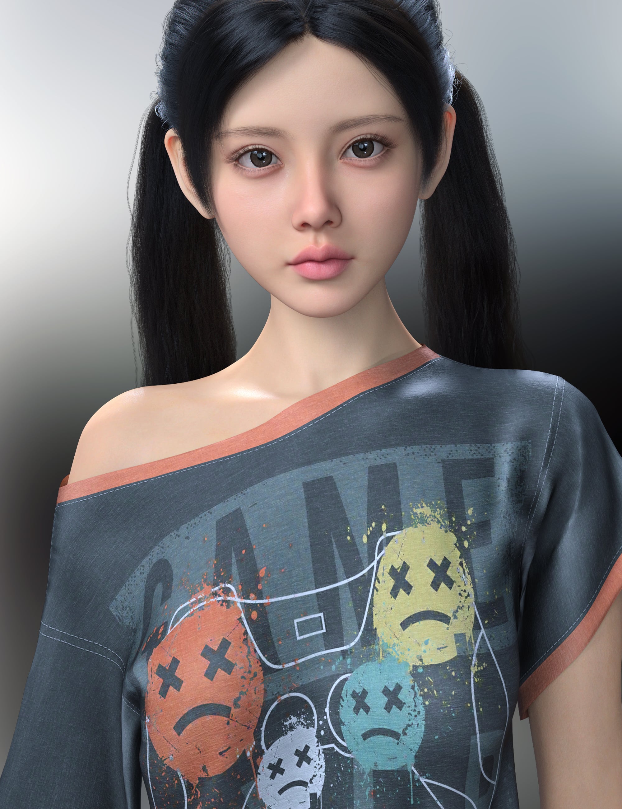 Vo Aki HD for Genesis 9 by: VOOTW, 3D Models by Daz 3D