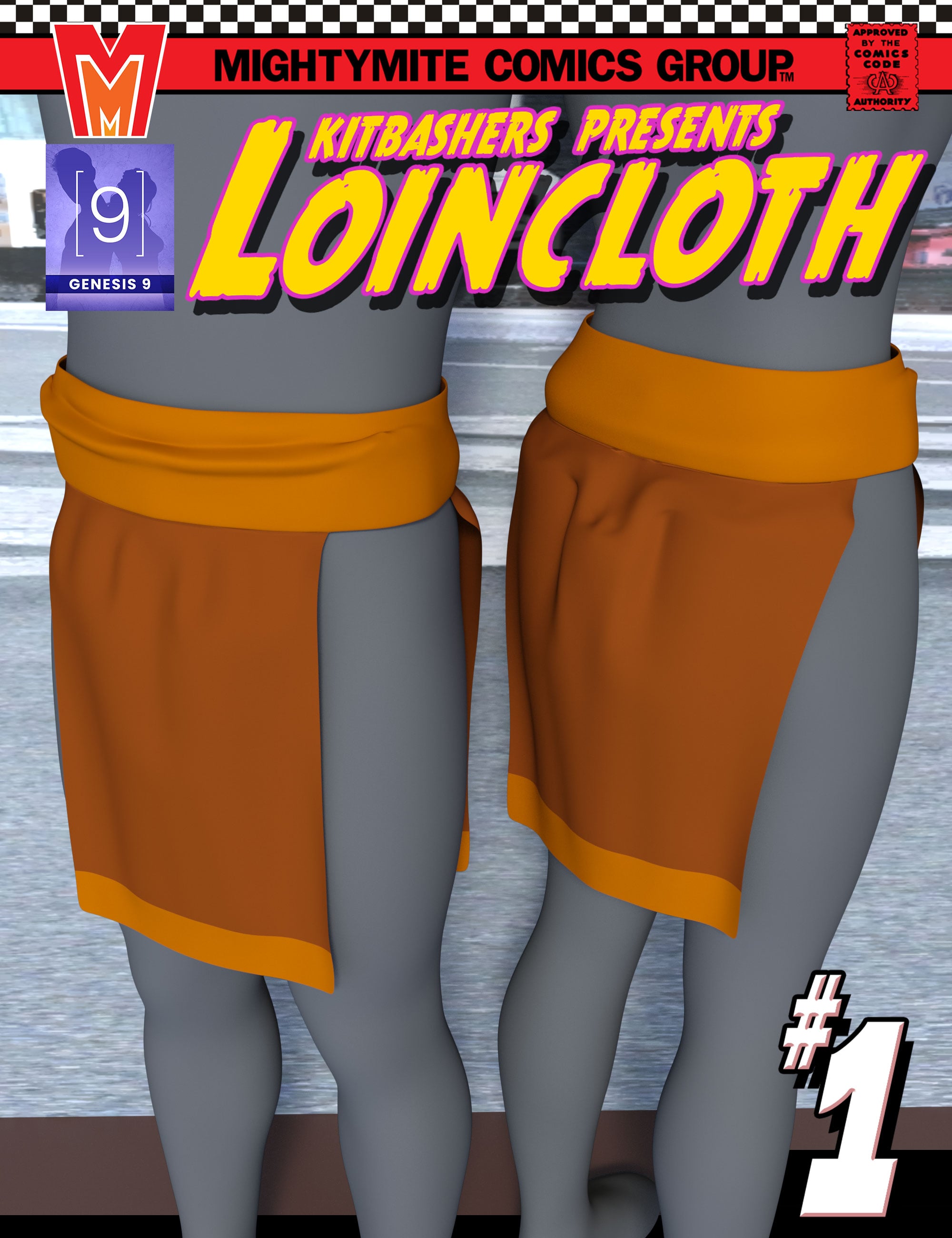 Loincloths 001 MMKBGenesis 9 dForce by: MightyMite, 3D Models by Daz 3D