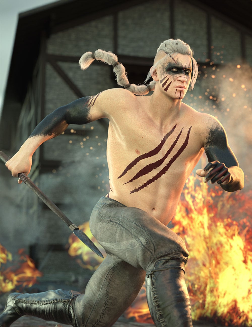 Spears Of Glory Poses & Props For Genesis 9 & 8 Male by: 3D SugarStardust AngelCosmoXpressionFriendship Studio, 3D Models by Daz 3D