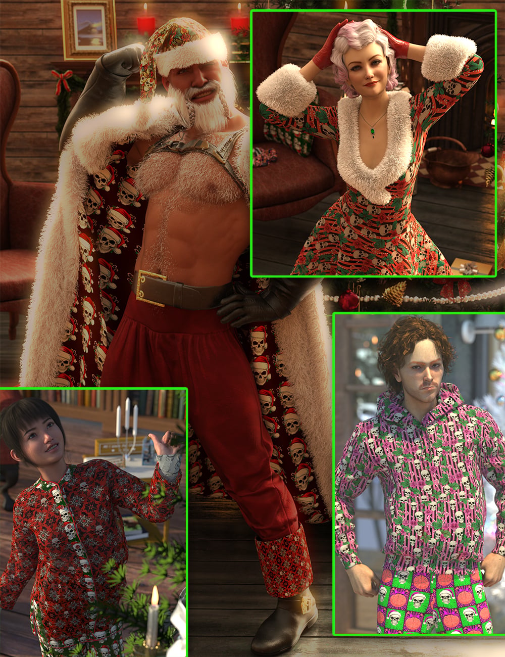 Bad Santa - Christmas Fabrics by: MartinJFrost, 3D Models by Daz 3D