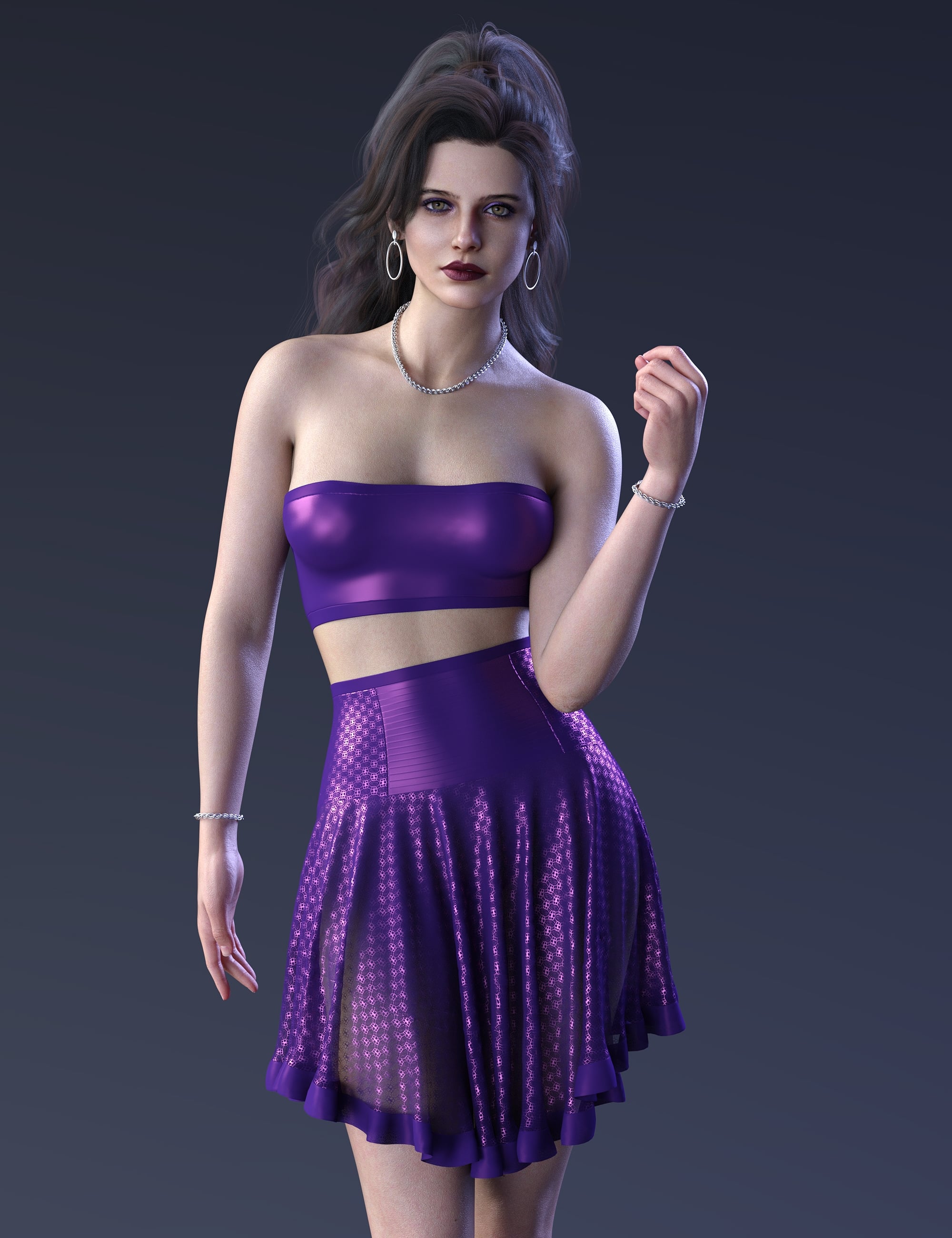 MbM dForce Shimmer Outfit for Genesis 9 by: Heatherlly, 3D Models by Daz 3D