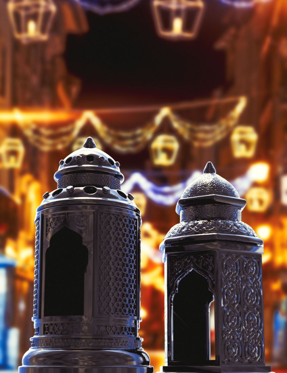 Egyptian Wooden Ramadan Lanterns by: Giko, 3D Models by Daz 3D