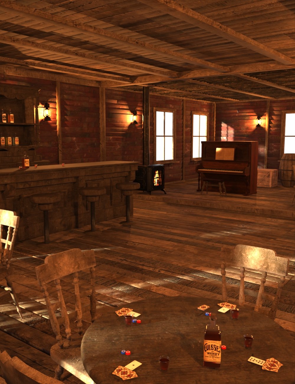 AP Wild West Saloon by: AcharyaPolina, 3D Models by Daz 3D