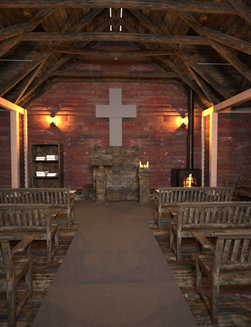 AP Wild West Church by: AcharyaPolina, 3D Models by Daz 3D