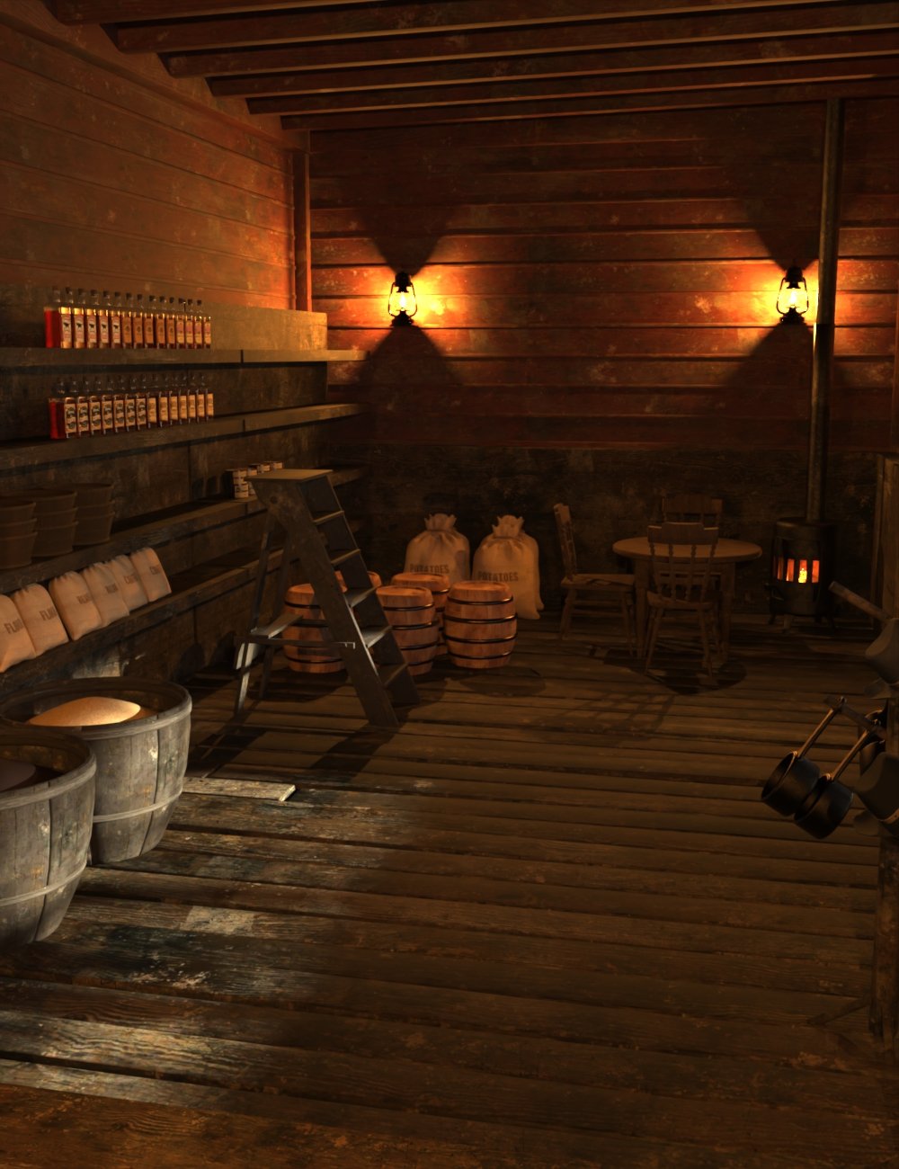 AP Wild West General Store by: AcharyaPolina, 3D Models by Daz 3D