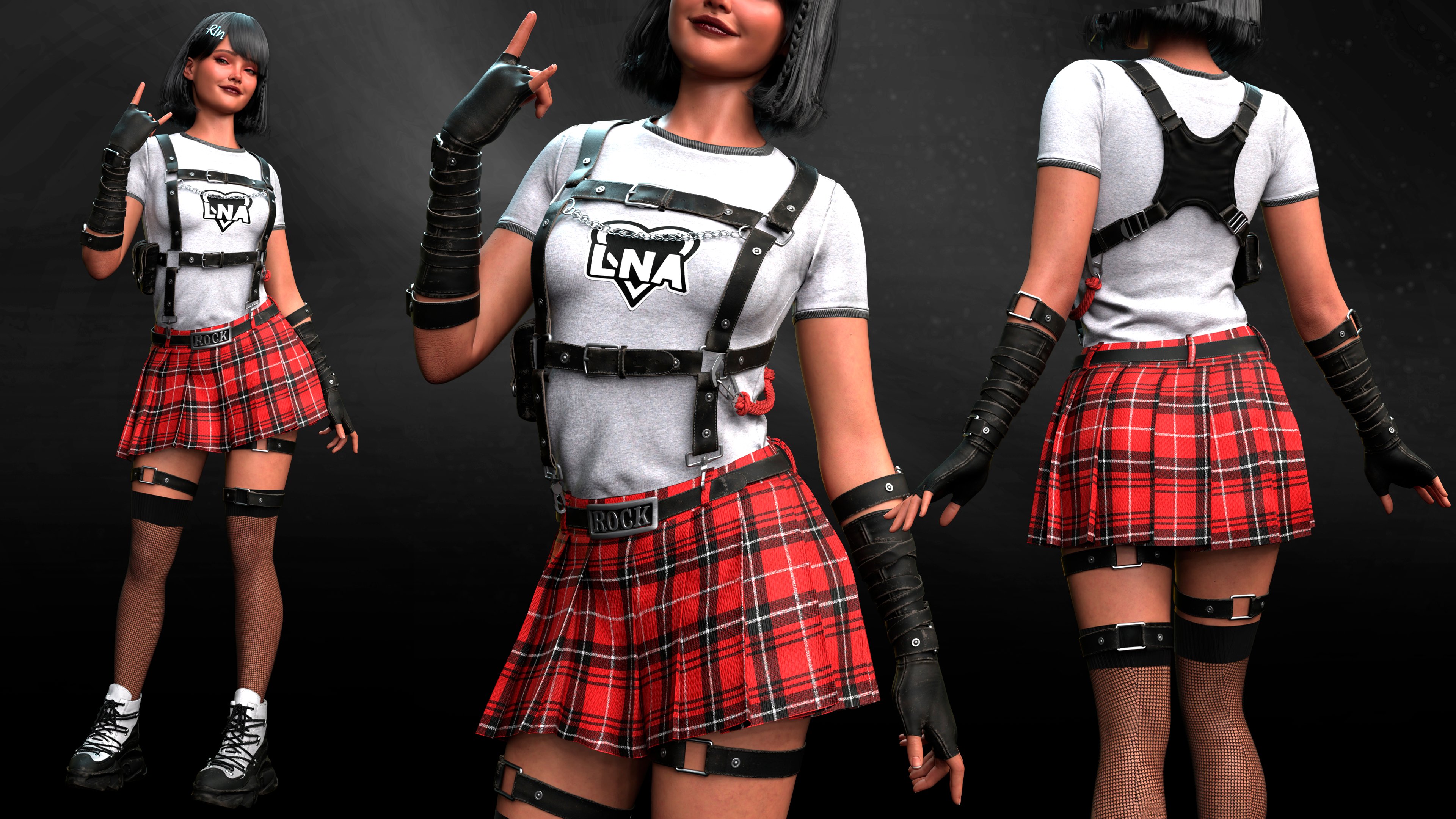 dForce Rockstar HD Outfit for Genesis 9