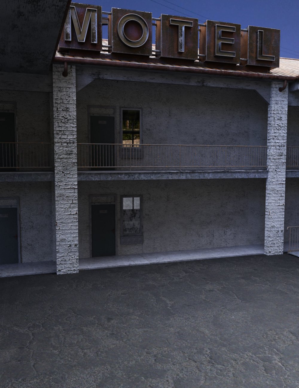 FG Rundown Motel Scene FG Rundown Motel Scene