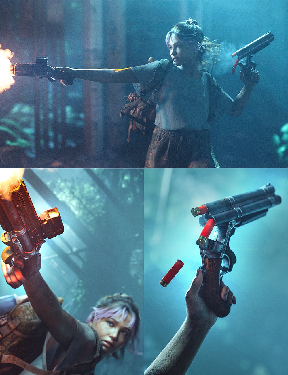 FN Titan Mk Action Pose for Genesis 9