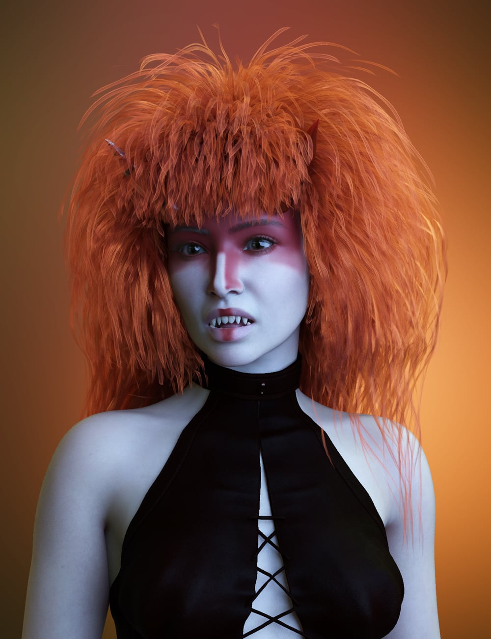 Oni Hair For Genesis 8 and 9 by: Prae, 3D Models by Daz 3D